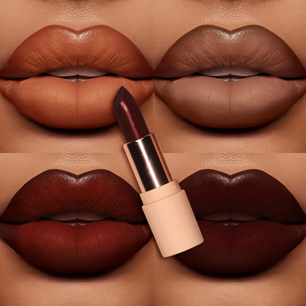 Coffee Velvet Matte Lipstick – Long-Lasting Waterproof Lip Color Matte Lipstick QXL