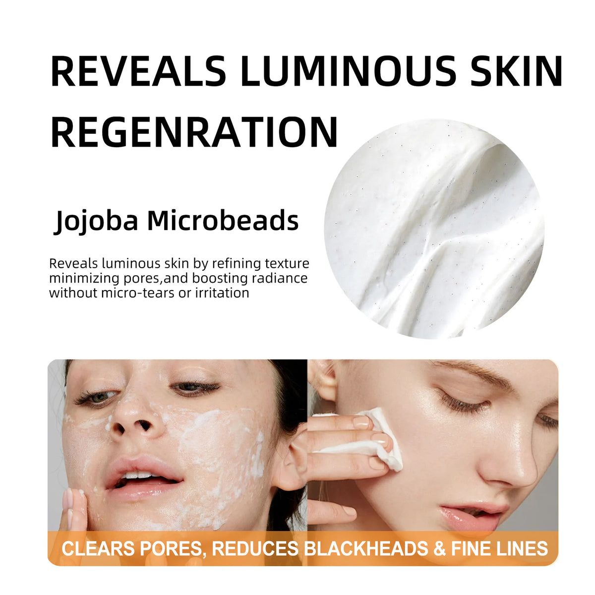 Rice Facial Scrub – Deep Pore Cleansing & Exfoliating Cream Face Exfoliating Scrub QXL