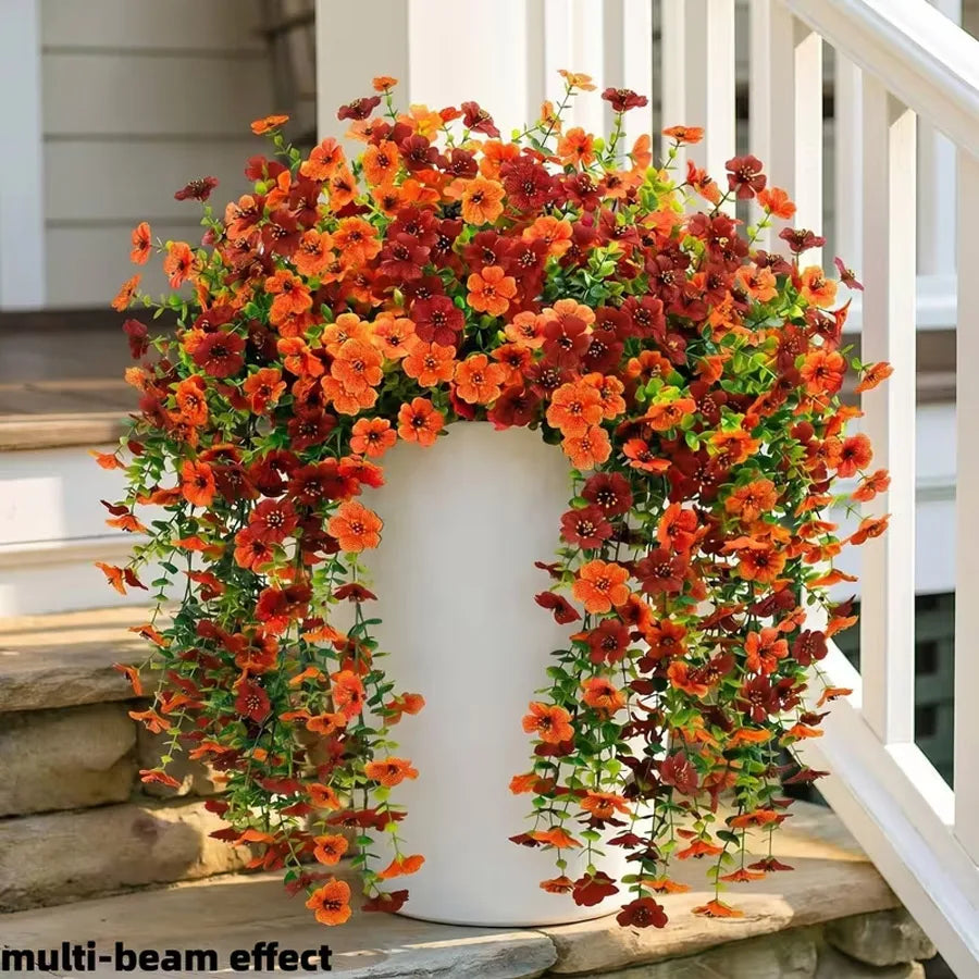 Autumn Artificial Hanging Violet Vine UV-Proof Silk | 1 or 4-Pack Artificial Flower Vine QXL