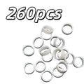 260-Pack White Silicone Cable Straps | Flexible Wire Organizer Silicone Cable Straps QXL 260pcs