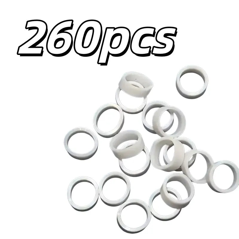 260-Pack White Silicone Cable Straps | Flexible Wire Organizer Silicone Cable Straps QXL 260pcs