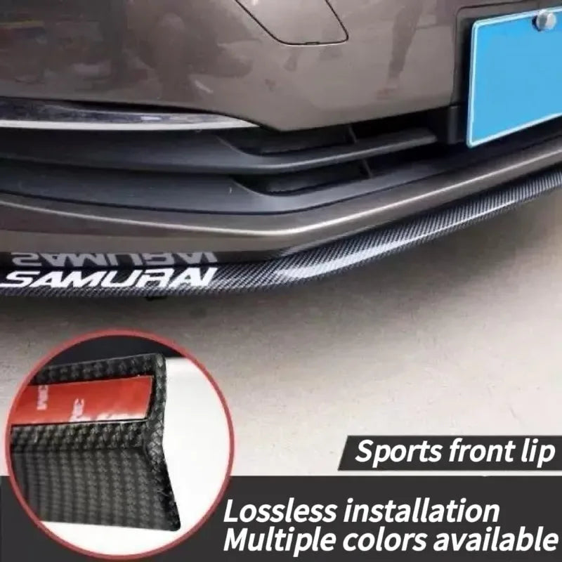 Carbon Fiber Rubber Front Bumper Lip Strip | Anti-Collision Bumper Lip Strip QXL