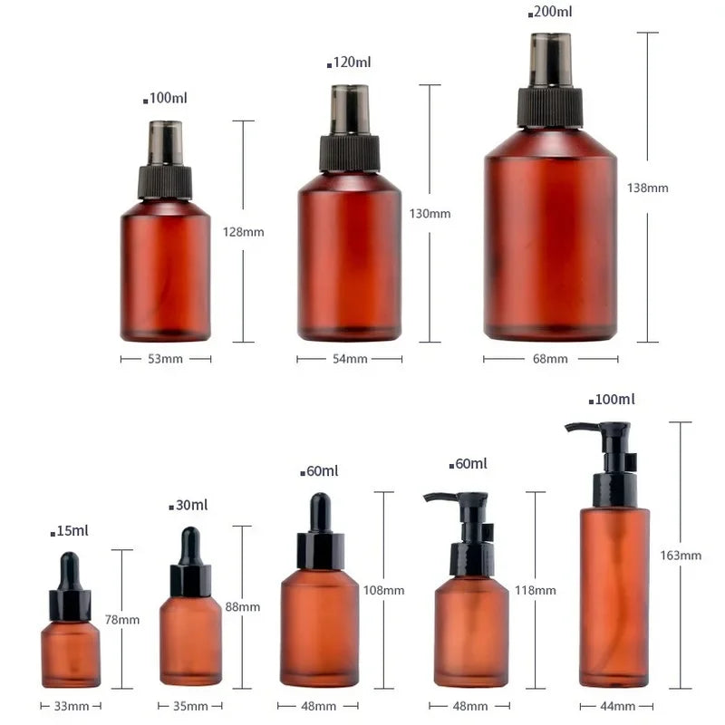 Brown Glass Perfume Spray Bottle 15–100ml | Fine Mist Atomizer Perfume Spray Bottle QXL