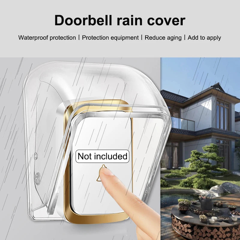 Transparent Doorbell Rain Cover | Outdoor Waterproof Box Doorbell Rain Cover QXL