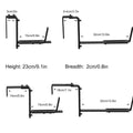 Adjustable Metal Window Box Brackets & Flower Pot Holder 2-Pack Plant Pot Bracket QXL 2pcs