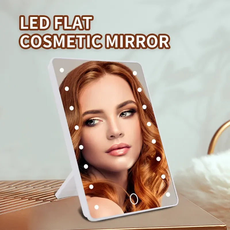Travel Lighted Makeup Mirror | 180° Rotation & Adjustable Light Lighted Vanity Mirror QXL