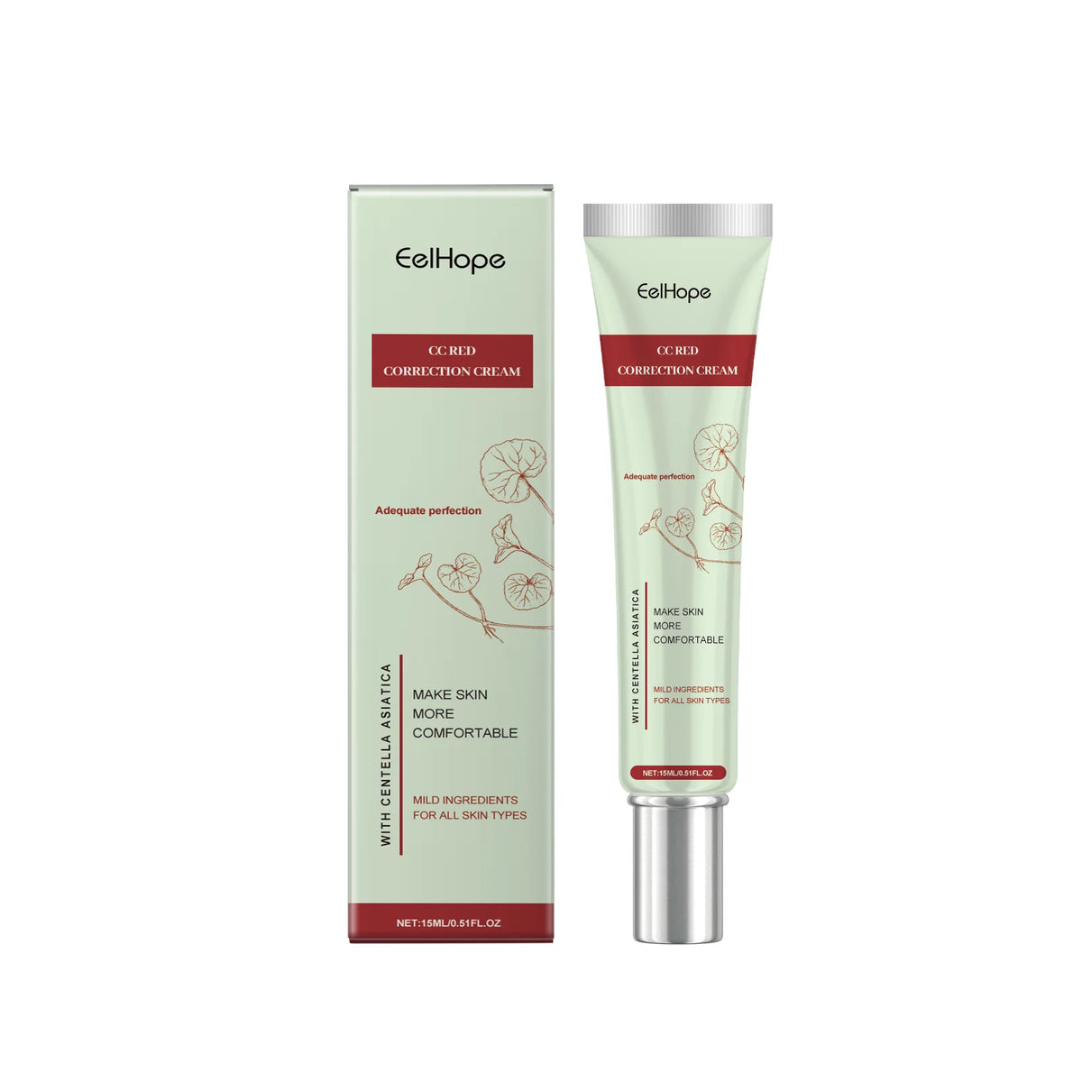 Eelhope Centella Asiatica CC Cream – Brightening Concealer CC Cream Foundation QXL 15ml boxed
