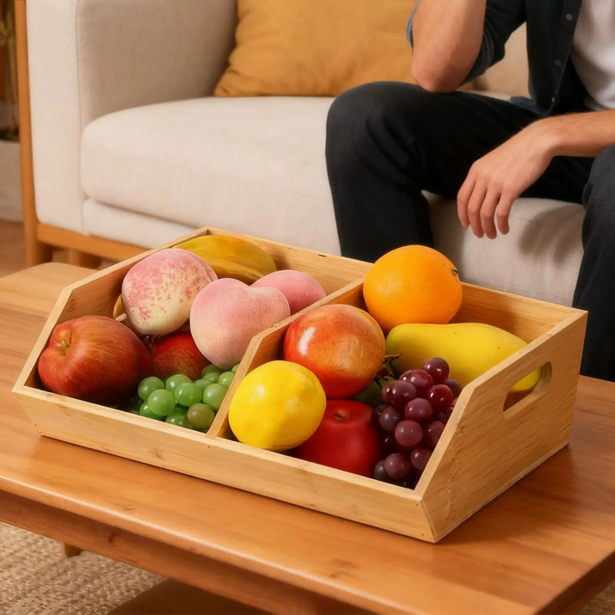 Stackable Bamboo Pantry Storage Bins | Kitchen Organizer Pantry Storage Bin QXL