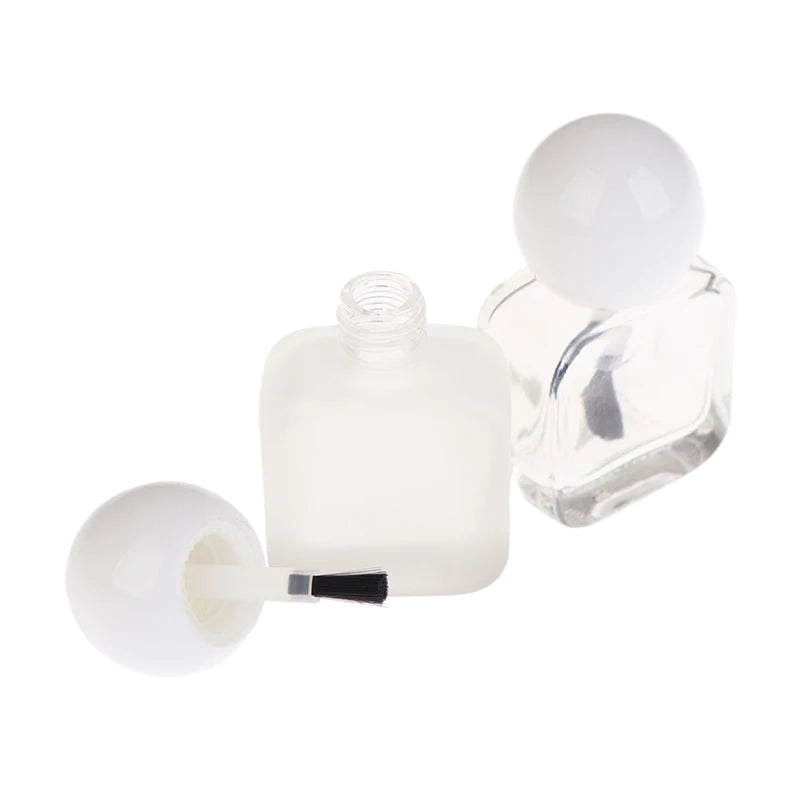 10ml Empty Glass Nail Polish Bottle with Brush Cap | Nail Art Nail Polish Bottle QXL