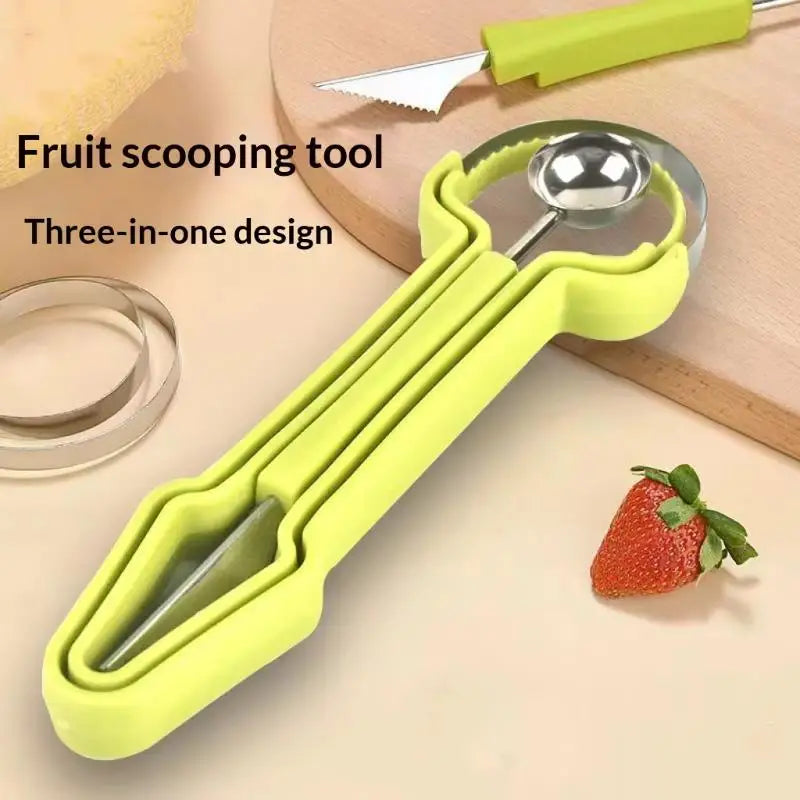 3-in-1 Fruit Knife | Watermelon Carving, Baller & Peeler Tool Fruit Carving Tool QXL
