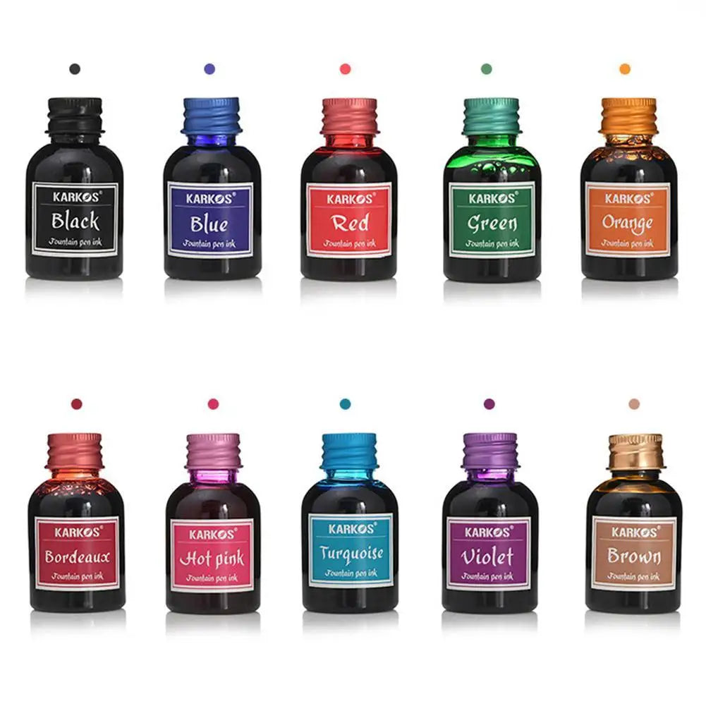 30ml Colorful Fountain Pen Ink Bottle | Smooth Liquid Refill Fountain Pen Ink QXL