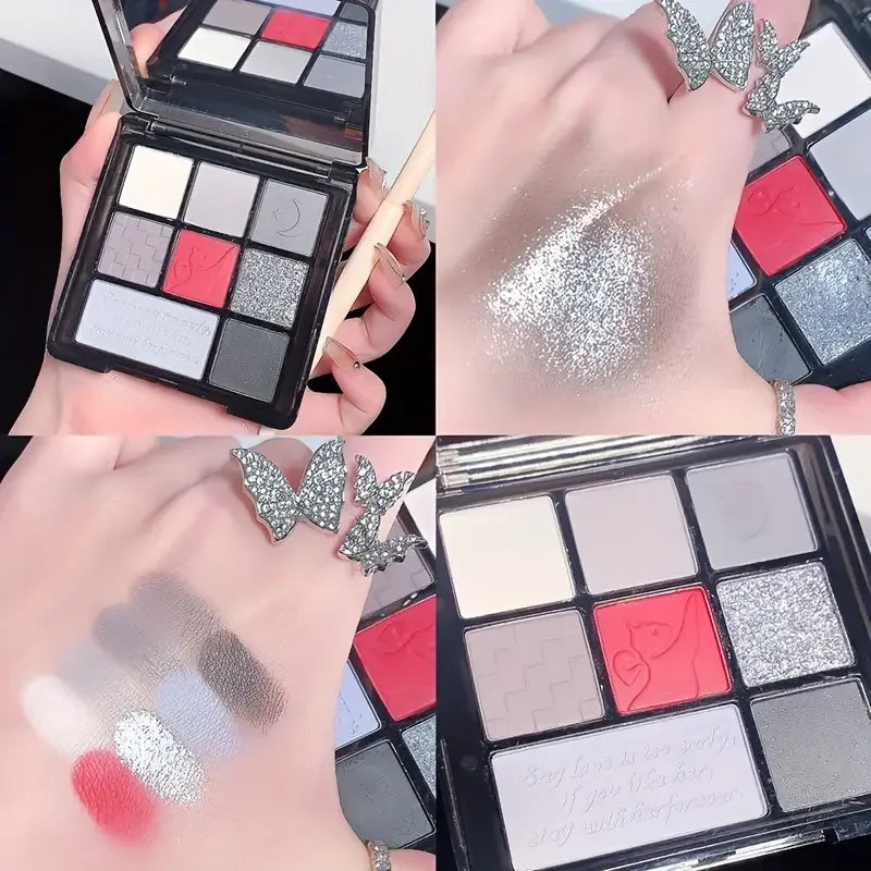 VERONNI Gothic Smoky Eyeshadow Palette | 8-Color Matte & Shimmer Eyeshadow Palette QXL