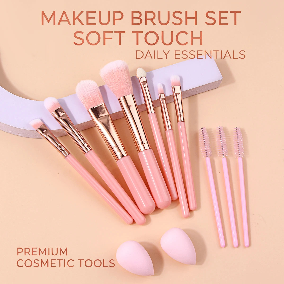 KOSSHOW 12-Piece Makeup Brush Set | Face & Eye Cosmetic Kit Makeup Brush Set QXL