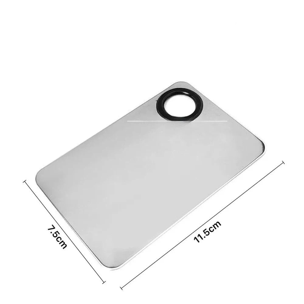 Stainless Steel Makeup Mixing Palette & Spatula Tool Makeup Mixing Palette QXL