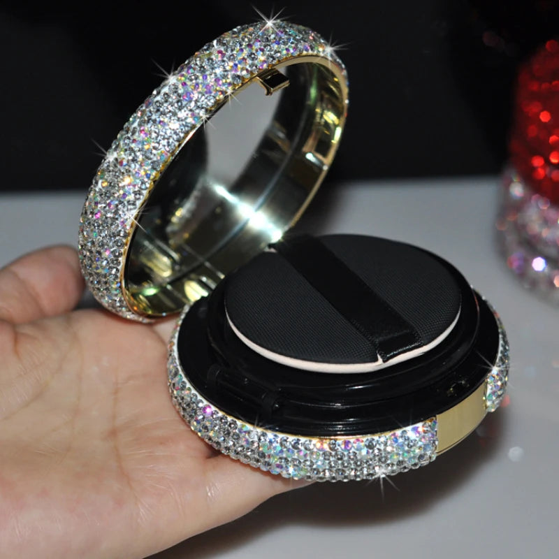 Diamond Air Cushion Foundation Case | Refillable BB Cream Compact Refillable Makeup Compact QXL