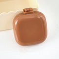 Folding Mirror Comb | Portable Air Cushion Travel Hair Brush Folding Mirror Comb QXL Brown