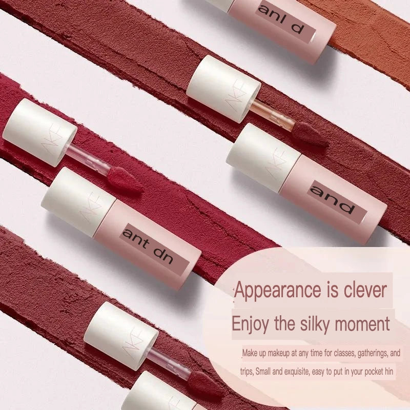 AKF Matte Velvet Lip Gloss | Clay Lip Color Rosy Finish Matte Lip Gloss QXL