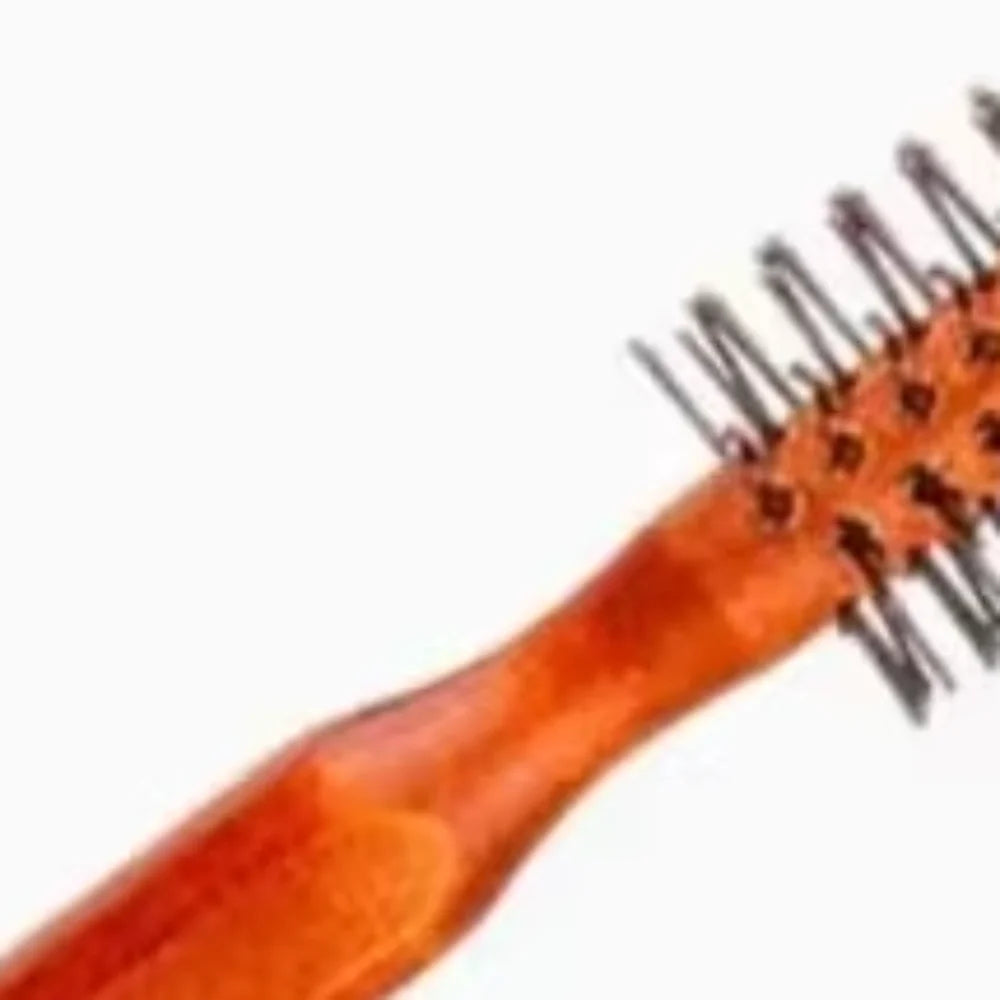 Round Wooden Beard Comb & Hair Brush Roller | Anti-Static Round Hair Brush QXL