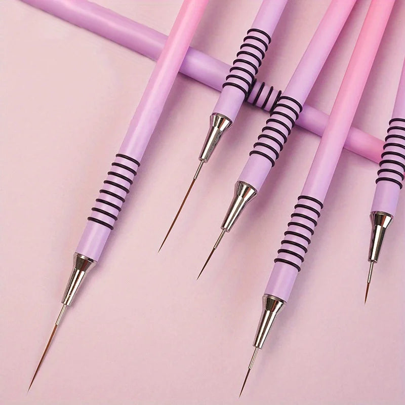 6-Piece Nail Liner Brush Set | Striping & Nail Art Pens Nail Art Brush Set QXL