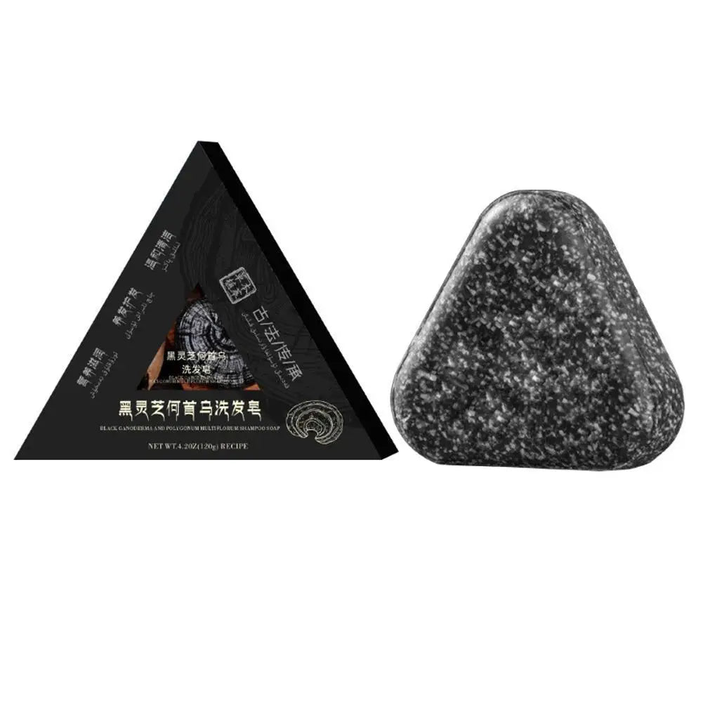 Black Reishi Polygonum Shampoo Bar | Natural Solid Hair Soap Solid Shampoo Bar QXL