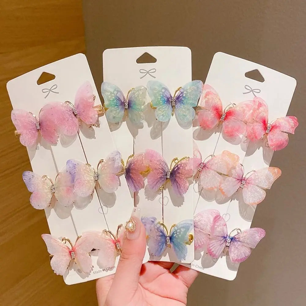 6-Pack Colorful Butterfly Hair Clips & Barrettes for Women Butterfly Hair Clips QXL