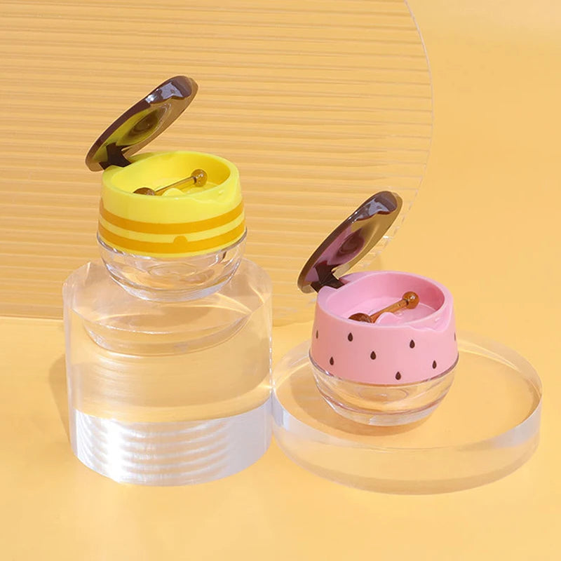 6g Refillable Lip Mask Jar with Brush | Flip-Top Travel Container Lip Mask Jar QXL