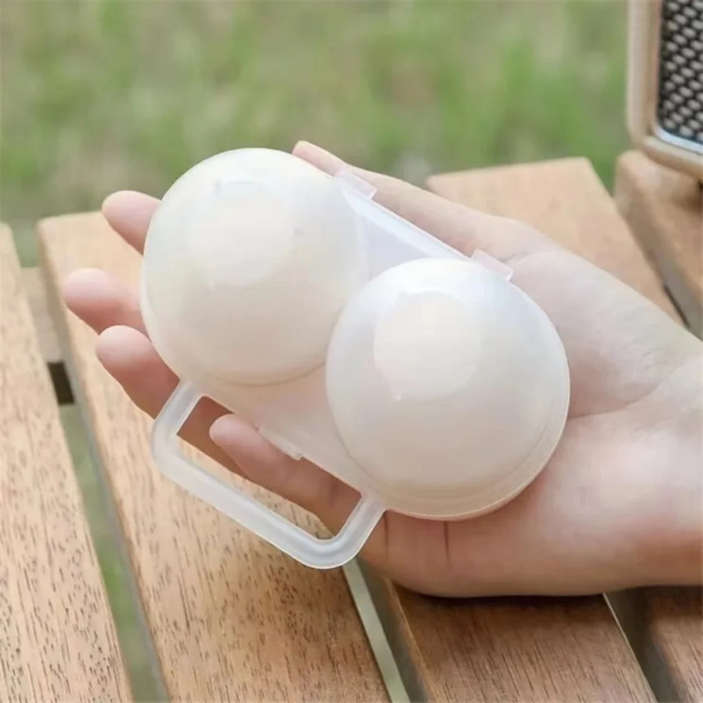 2-Cell Portable Plastic Egg Carton | Clear Travel Egg Box Egg Storage Box QXL