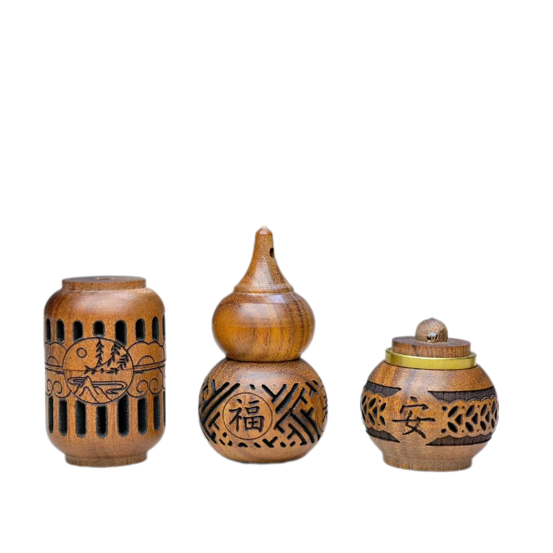 Hollow Carved Wood Essential Oil Diffuser Pendant | Car & Home Essential Oil Diffuser QXL