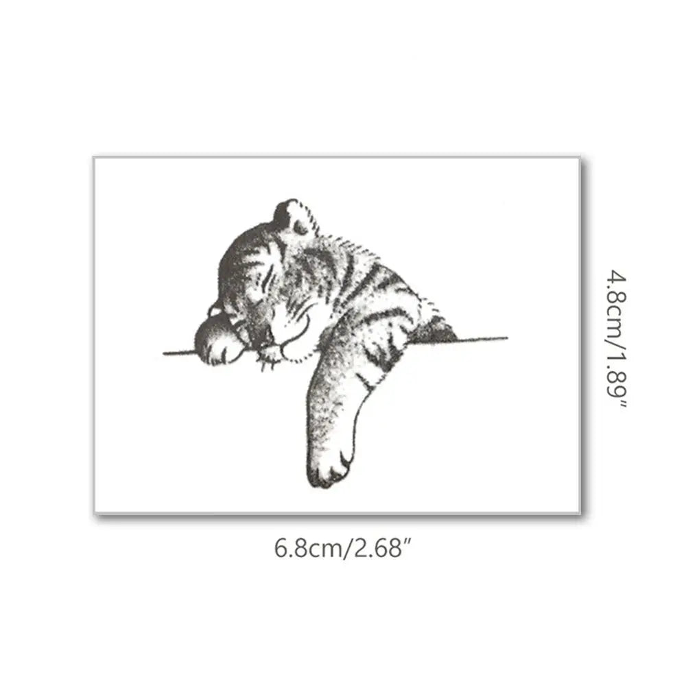 Tiger Moon Whale Waterproof Temporary Tattoo Stickers Temporary Tattoo Sticker QXL