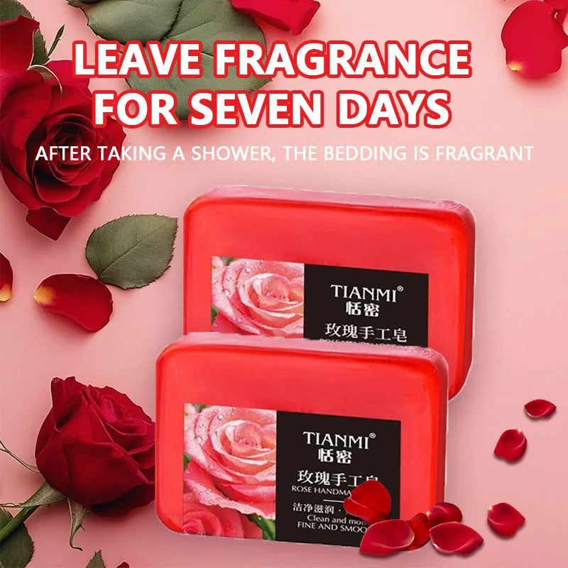 Rose Essential Oil Soap – Cleansing, Moisturizing & Fragrant Bar Soap QXL