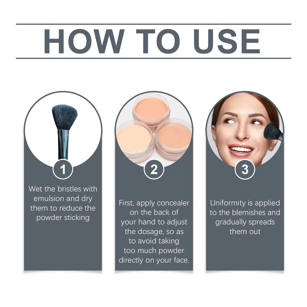 Contour Brush Set – Blush, Bronzer & Setting Powder Contour Makeup Brush QXL