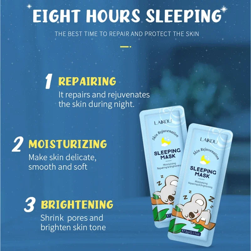 LAIKOU 5-in-1 Overnight Sleeping Face Mask Set – 5pcs Sleeping Face Mask QXL