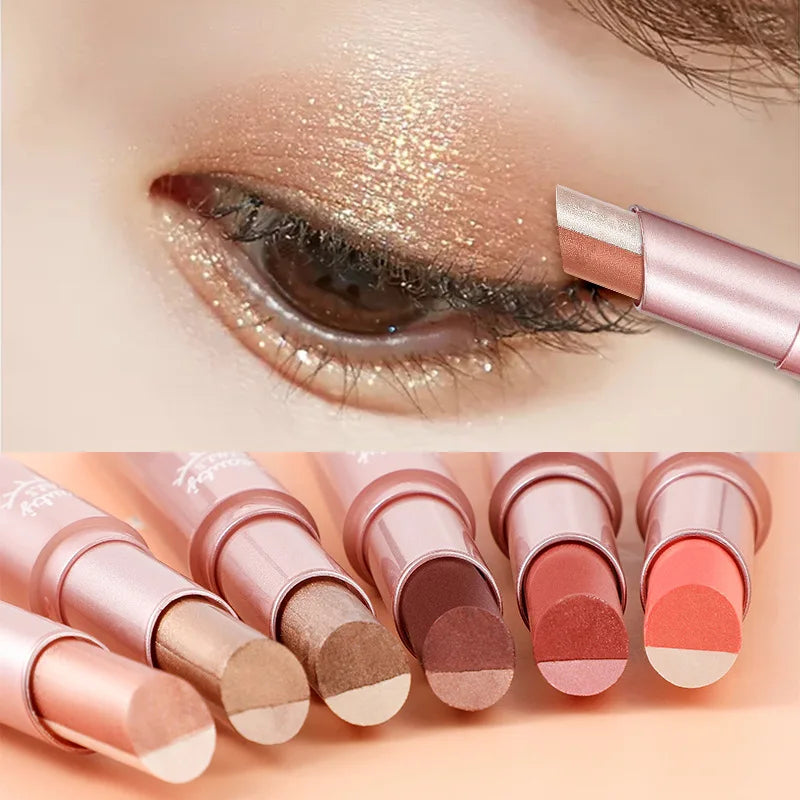 Gradient Two-Tone Eye Shadow Pen | Waterproof Shimmer Stick Eye Shadow Pen QXL