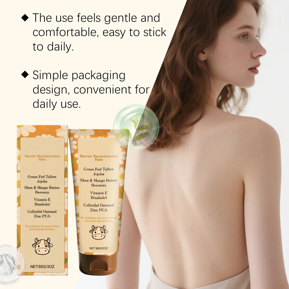 Natural Tallow Skin Balm – Lightweight Moisturizer 85g Skin Moisturizer Balm QXL