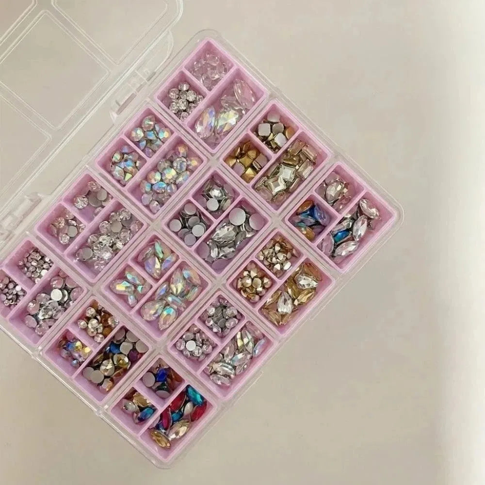 36-Grid Transparent Nail Art Storage Box | Candy Color Organizer Nail Art Organizer QXL