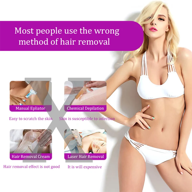 Blue-Light Induction Rotary Epilator | Face Leg Bikini Rotary Epilator QXL