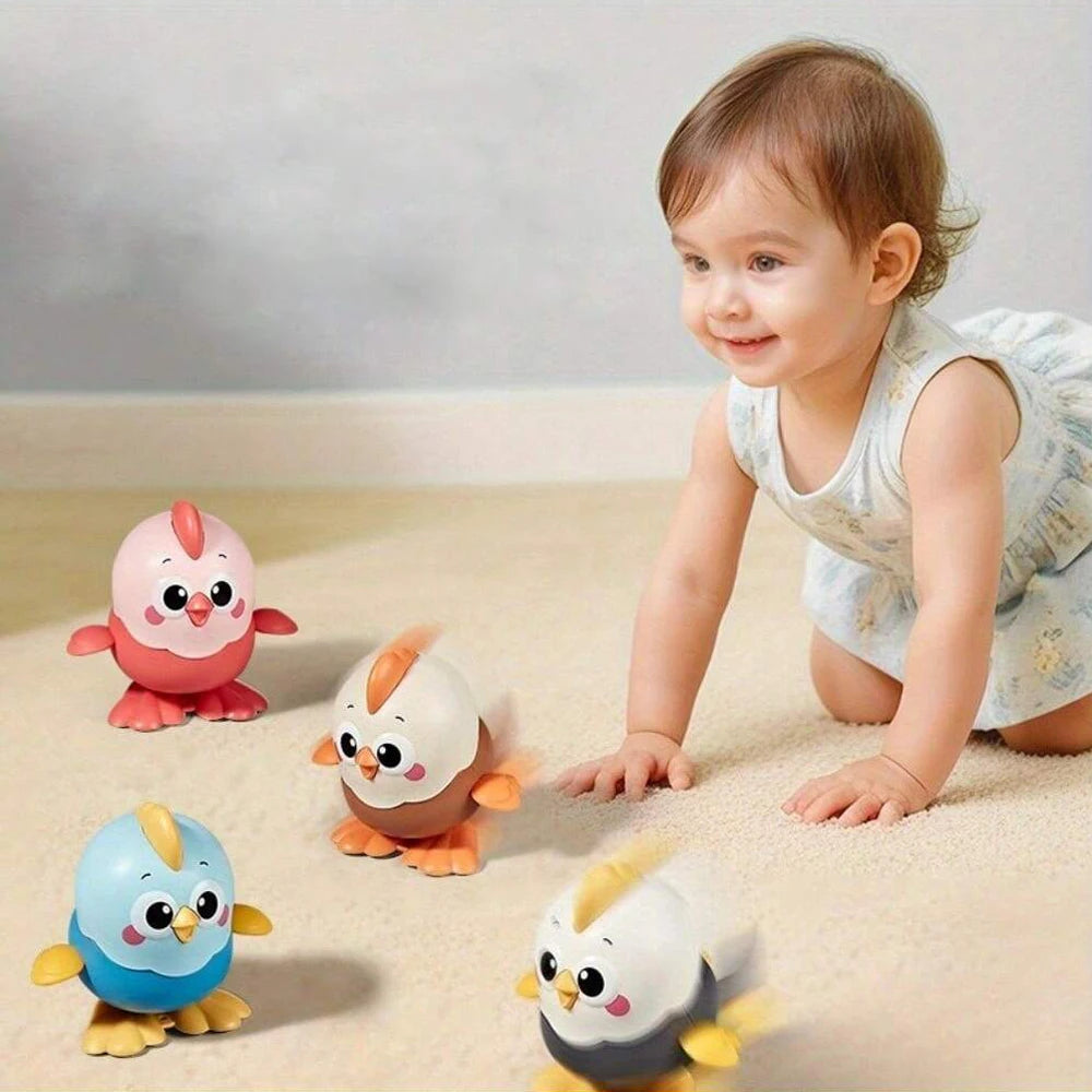 Wind-Up Jumping Chicken Toy | Clockwork Kids Birthday Gift Wind-Up Toy QXL