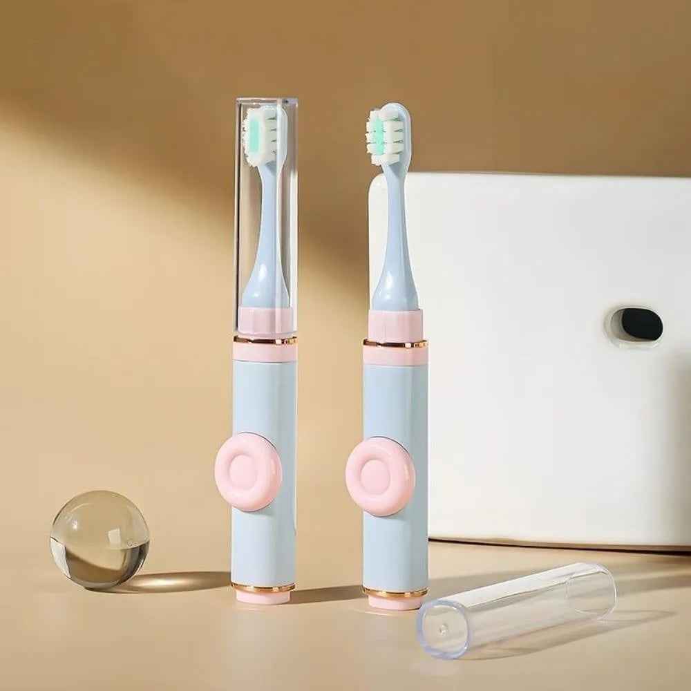 Foldable Travel Toothbrush | Soft Bristle Portable Oral Care Foldable Toothbrush QXL Blue