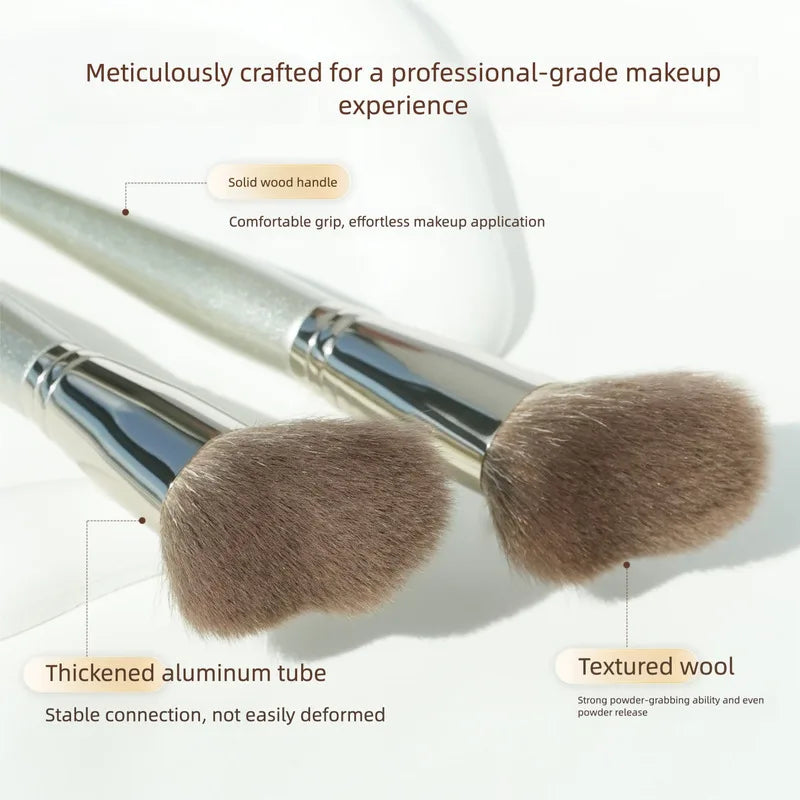 Rose Gold 439 Contour & Highlight Makeup Brush | Wool Contour Makeup Brush QXL
