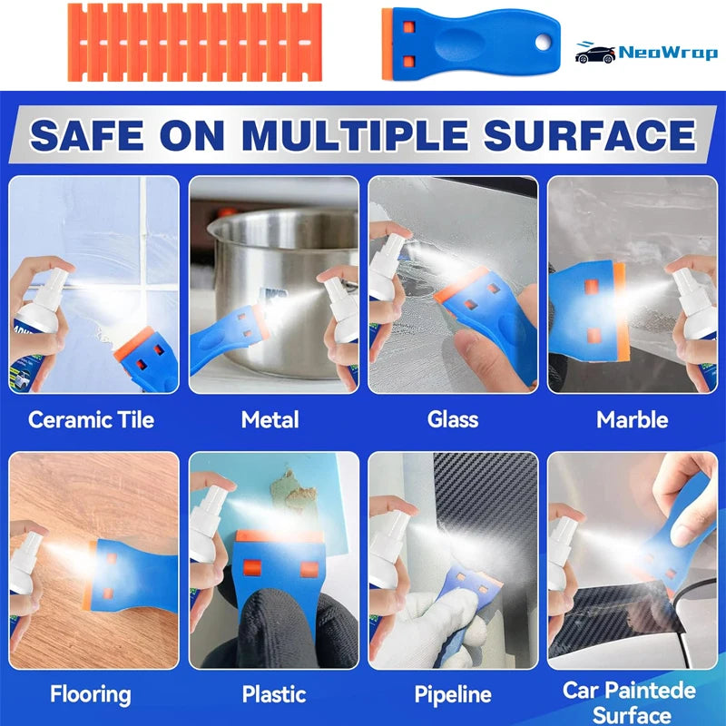 Razor Blade Scraper | Sticker & Adhesive Remover for Glass Blade Scraper Tool QXL