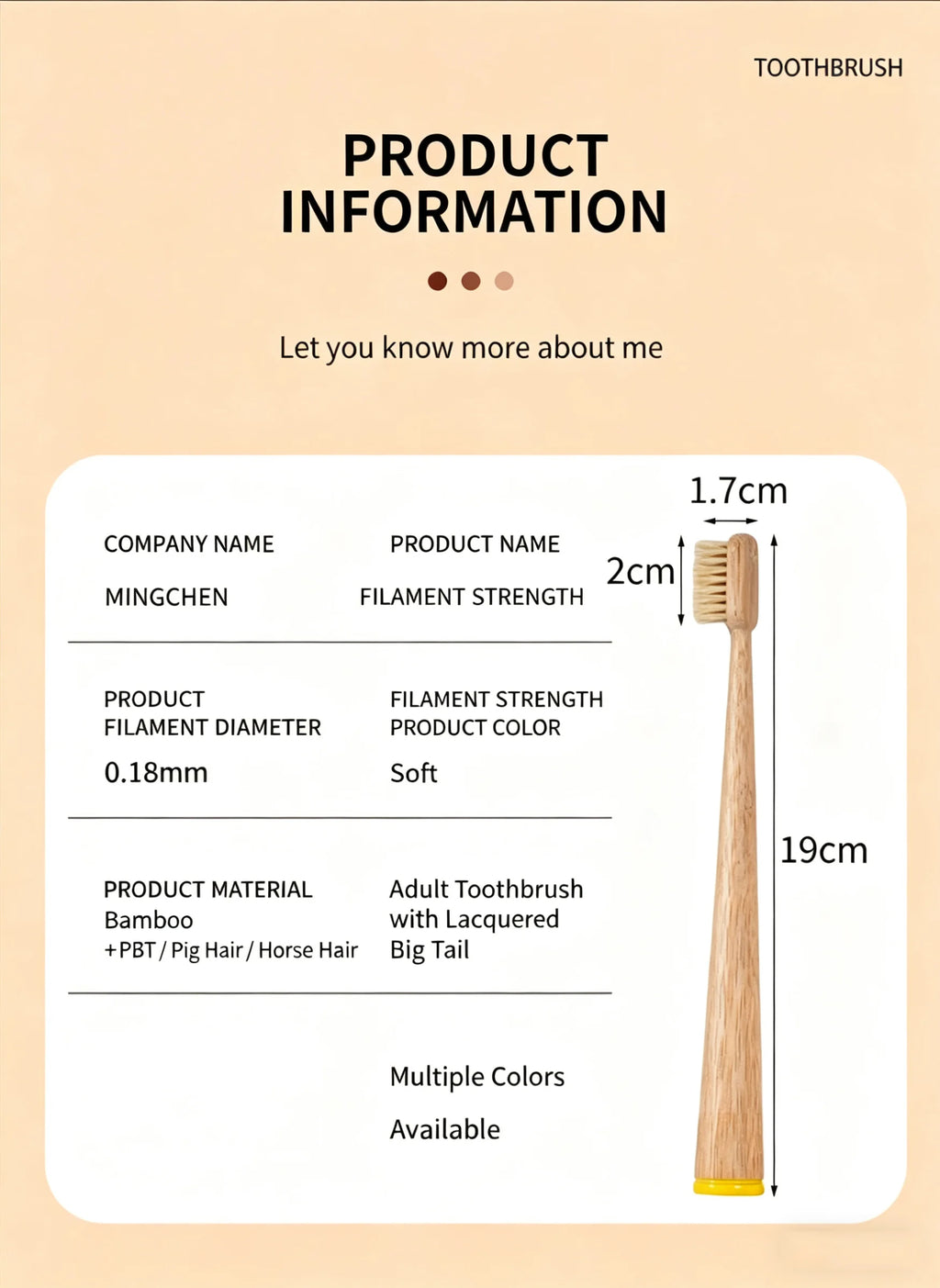 10-Pack Boar Bristle Bamboo Toothbrush | Biodegradable Bamboo Toothbrush QXL