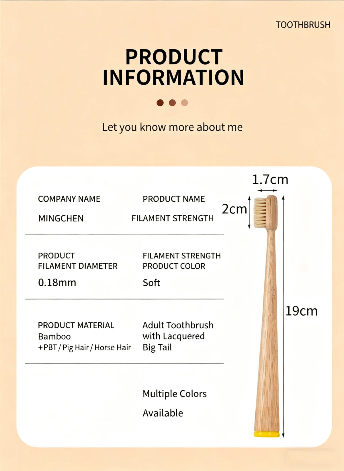 10-Pack Boar Bristle Bamboo Toothbrush | Biodegradable Bamboo Toothbrush QXL