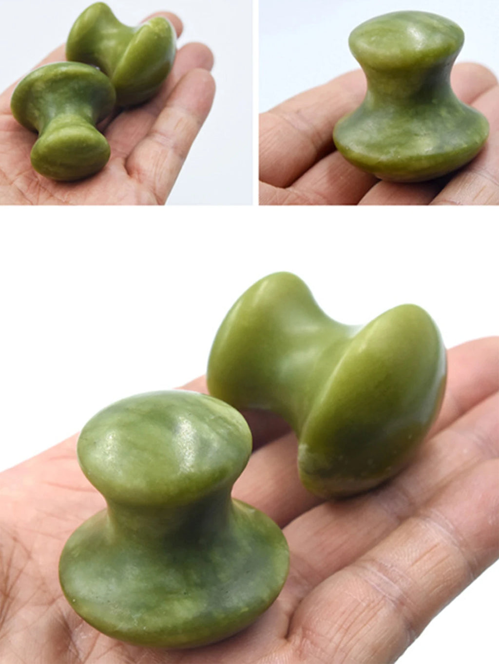 Green Quartz Mushroom Face Massager | Facial Roller Stone Facial Massage Stone QXL
