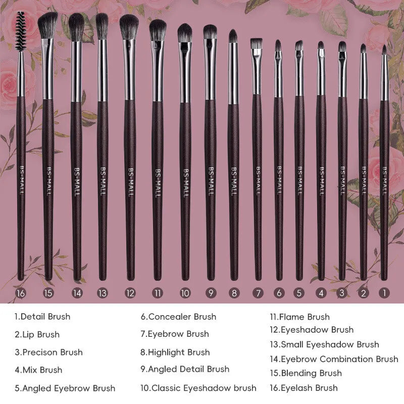 16-Piece Pearlescent Professional Makeup Brush Set Makeup Brush Set QXL