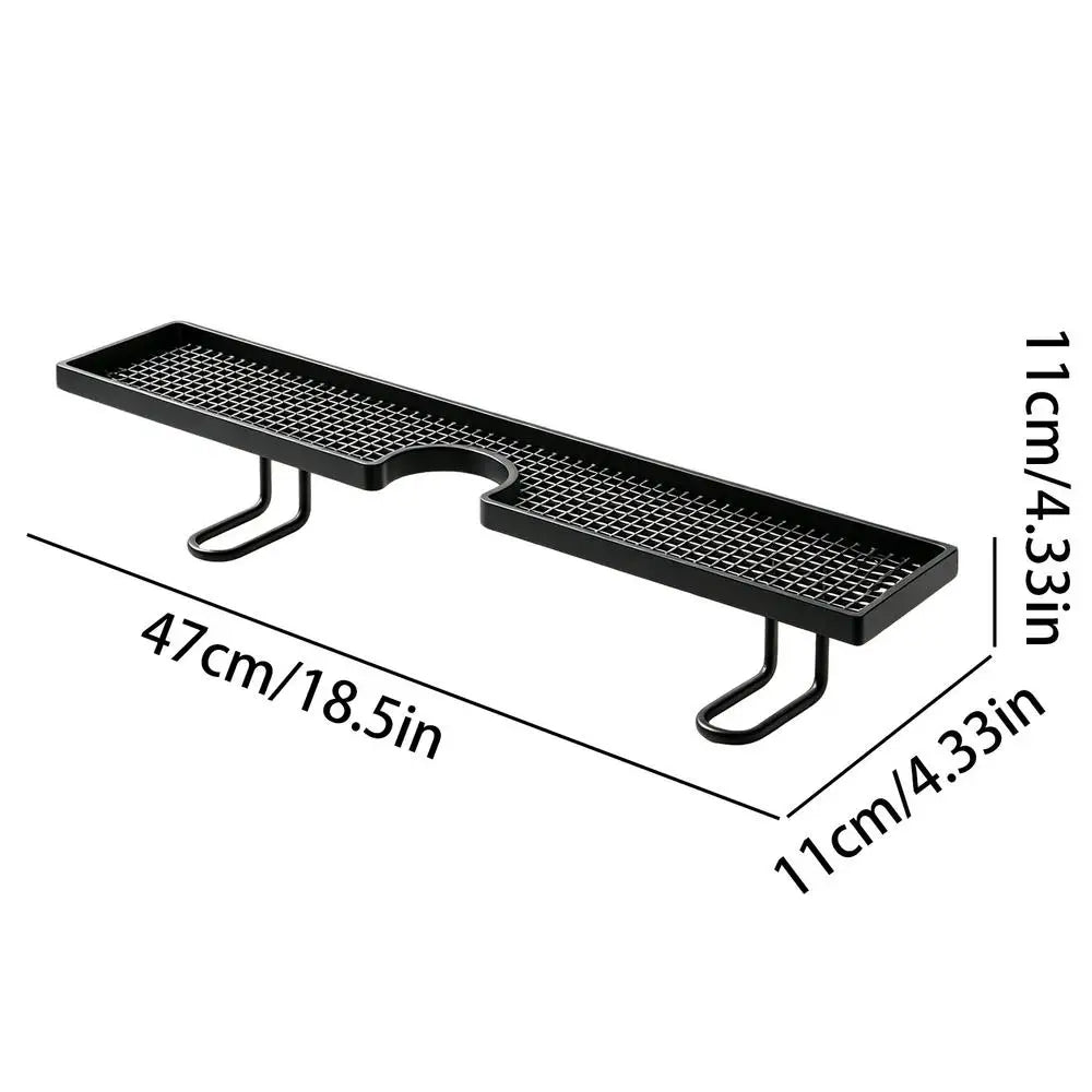 No-Drill Bathroom Sink Shelf | Countertop Organizer Bathroom Sink Organizer QXL Black
