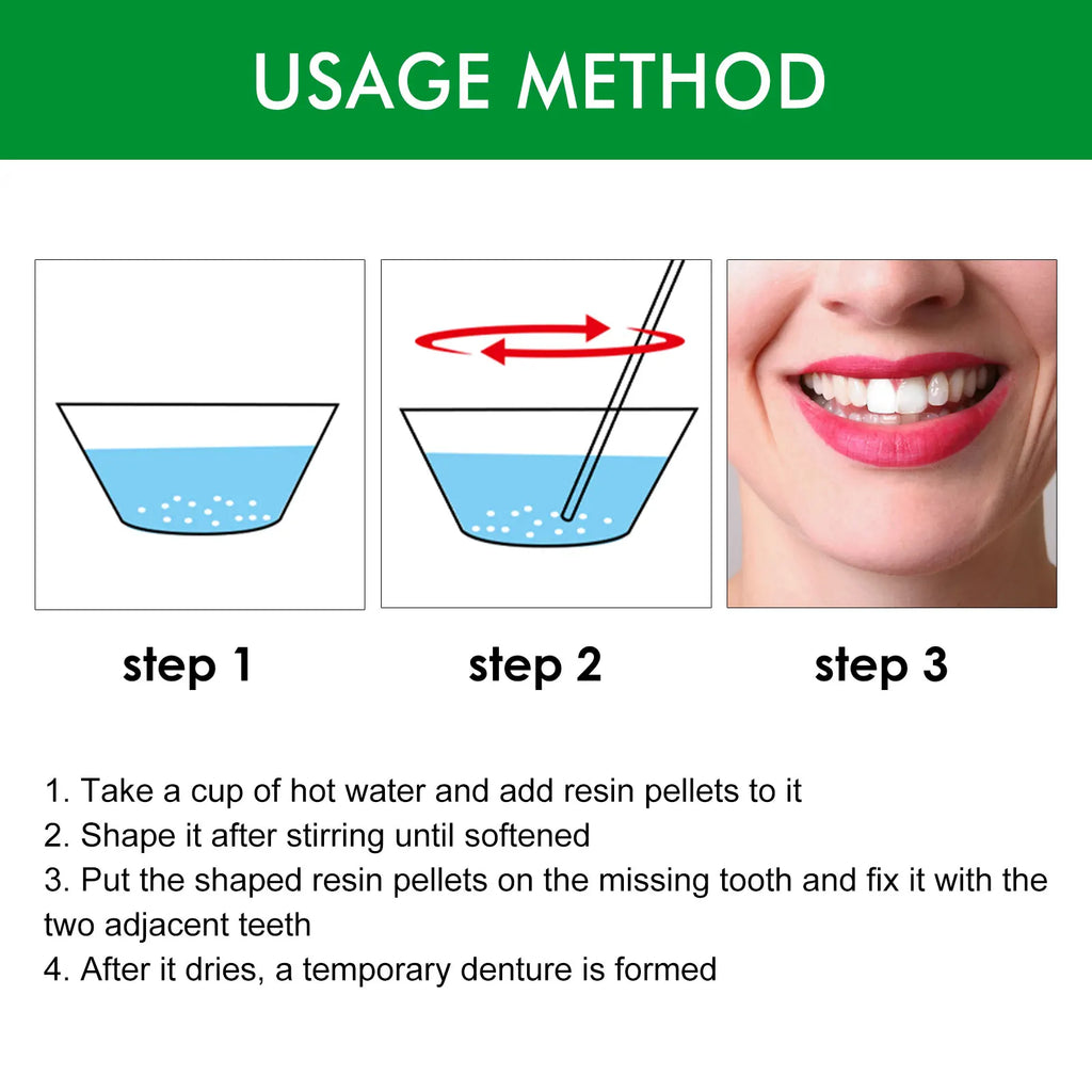 Temporary Tooth Repair Kit | Resin Dental Fix Set & Tools Dental Repair Kit QXL