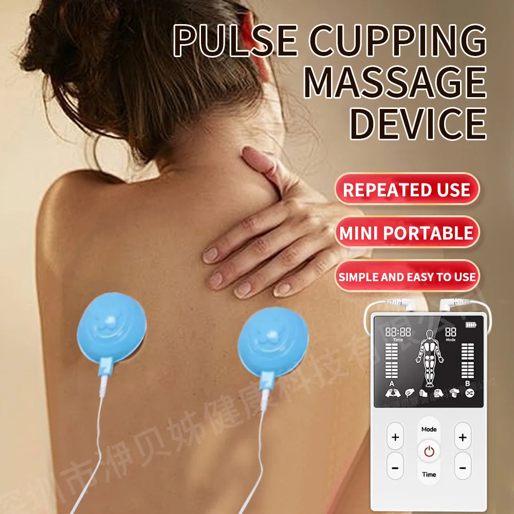 Mini Rechargeable Cupping Pulse Massager | Neck & Shoulder Electric Pulse Massager QXL