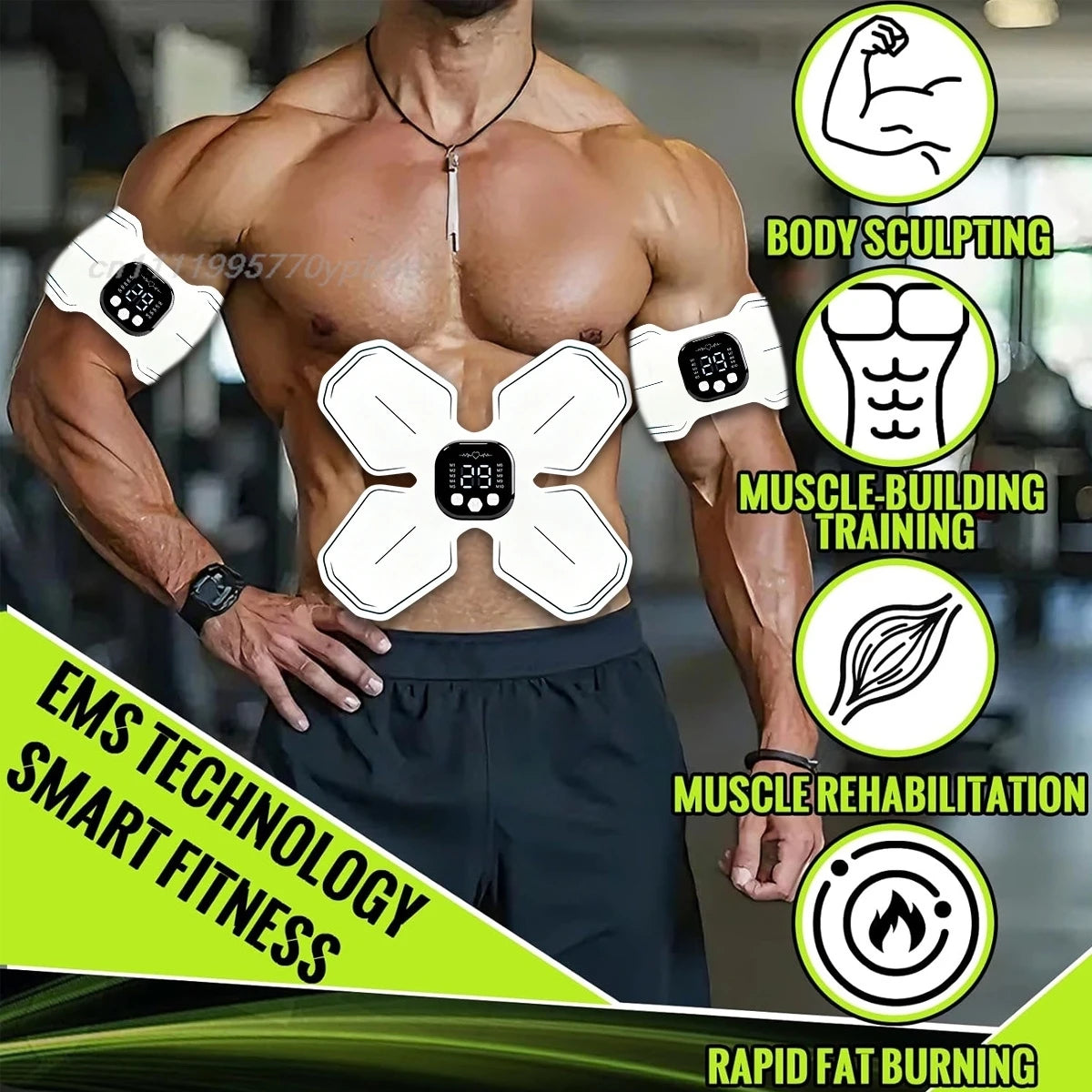 Wireless TENS Muscle Stimulator | 10 Modes 29 Intensities TENS Muscle Stimulator QXL