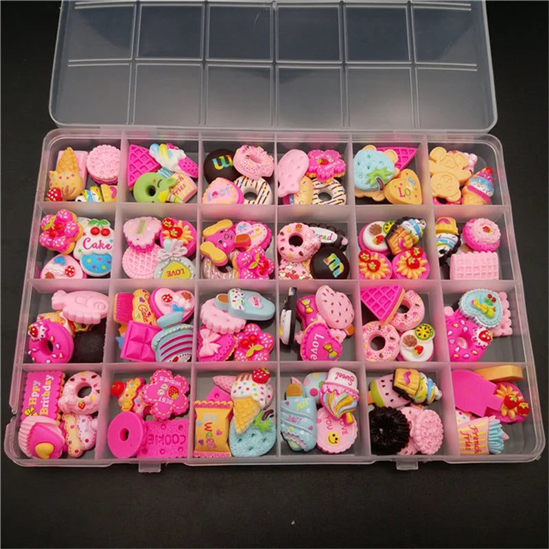 3D Kawaii Resin Nail Charms – Dessert, Flower & Animal Mix Box Nail Art Charms QXL