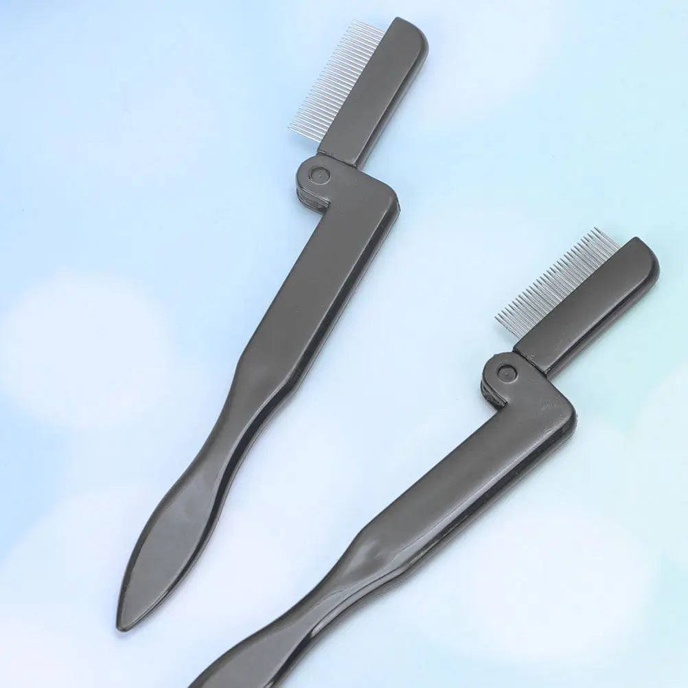 3-Pack Foldable Eyelash Comb & Eyebrow Brush Set | Portable Eyelash & Brow Comb QXL Default Title
